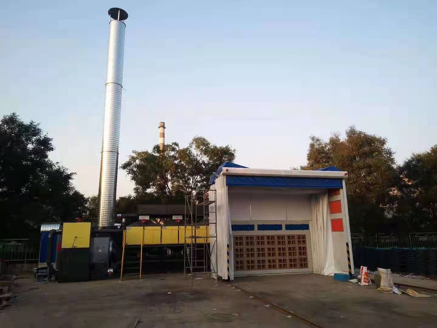 某某機械廠移動伸縮房+催（cuī）化燃燒治理噴（pēn）漆廢（fèi）氣(圖1)